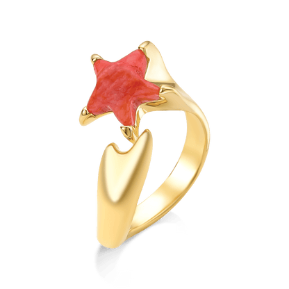 Anel Serena - Feldspato Laranja Semijoias de luxo e design exclusivo