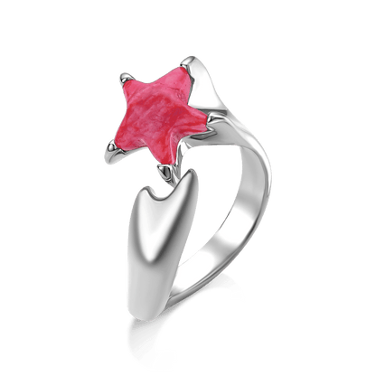 Anel Serena - Feldspato Vermelho Semijoias de luxo e design exclusivo