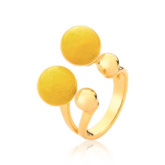 Anel Sintonia - Amarelo Semijoias de luxo e design exclusivo