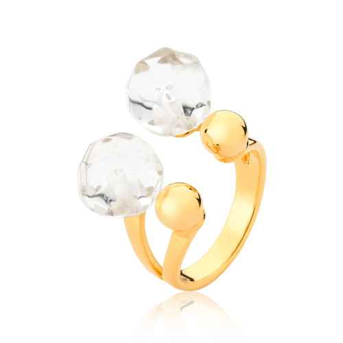 Anel Sintonia - Cristal de Rocha Semijoias de luxo e design exclusivo