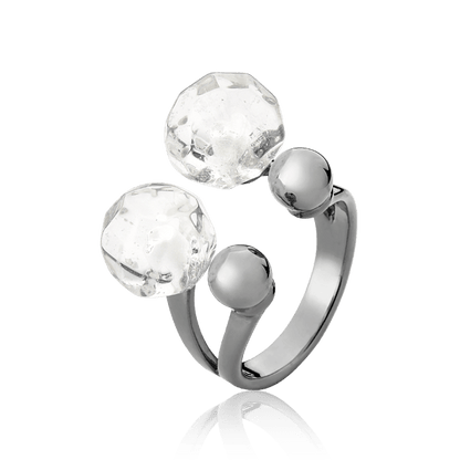 Anel Sintonia - Cristal de Rocha Semijoias de luxo e design exclusivo