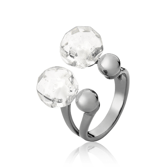 Anel Sintonia - Cristal de Rocha Semijoias de luxo e design exclusivo