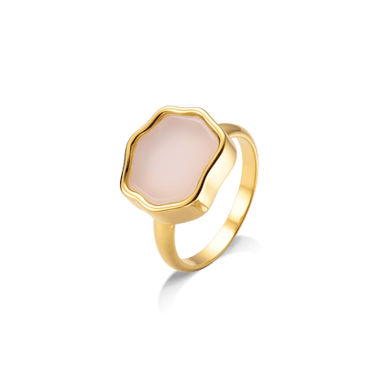 Anel Sita - Ágata Branca Semijoias de luxo e design exclusivo