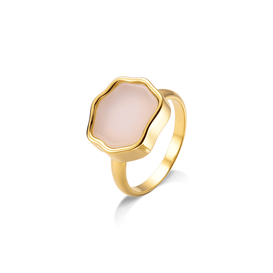 Anel Sita - Ágata Branca Semijoias de luxo e design exclusivo