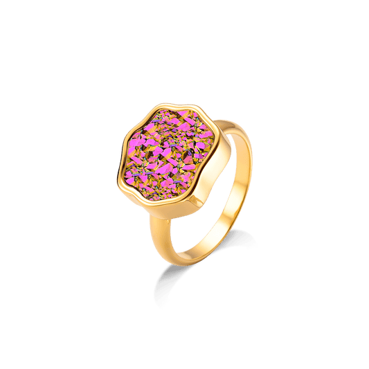 Anel Sita - Drusa Multicolorida Semijoias de luxo e design exclusivo