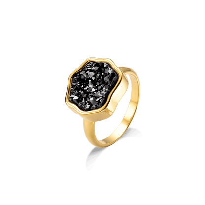 Anel Sita - Drusa Negra Semijoias de luxo e design exclusivo