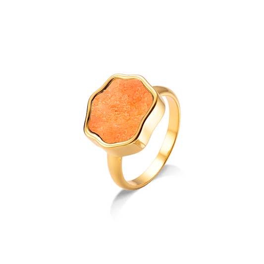 Anel Sita - Feldspato Laranja Semijoias de luxo e design exclusivo