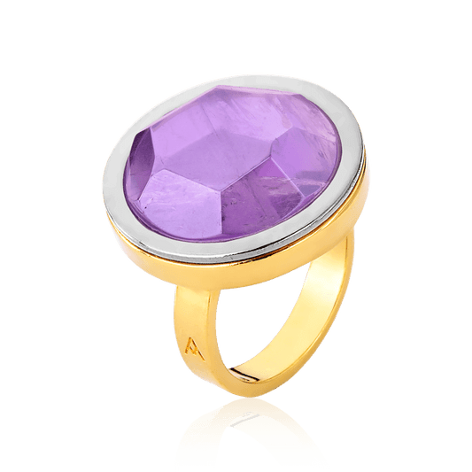 Anel Único - Ametista Semijoias de luxo e design exclusivo