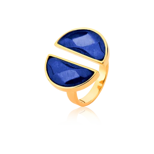 Anel Arco - Feldspato Azul Anil
