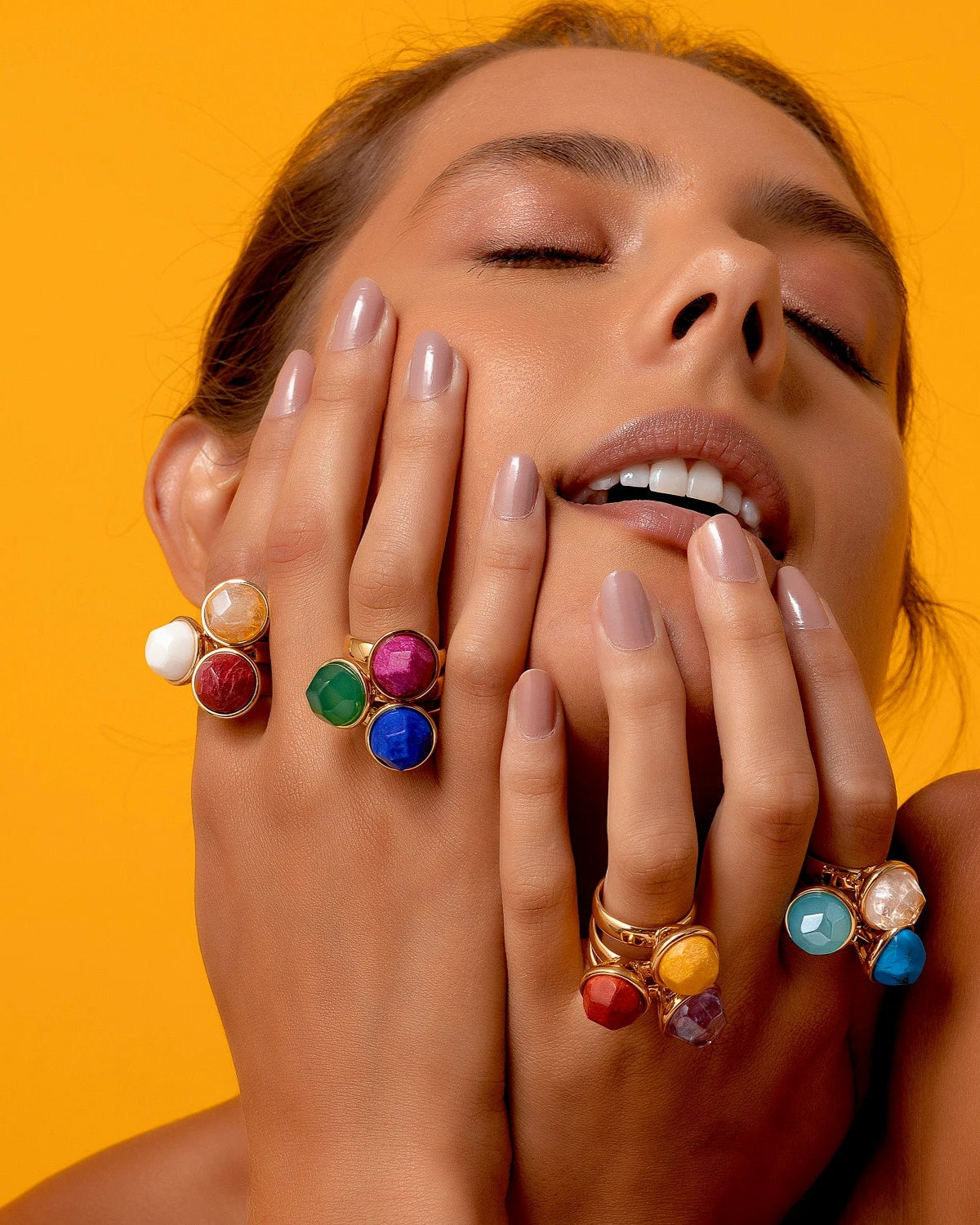  Anel Classic - Porcelana | Banho Ouro 18K | Aimer Joias