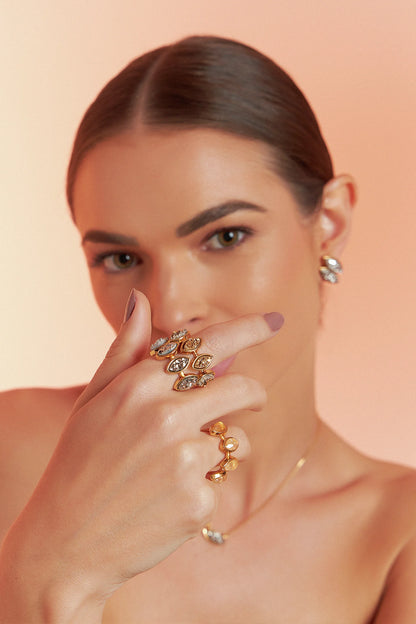 Anel Dália - Citrino