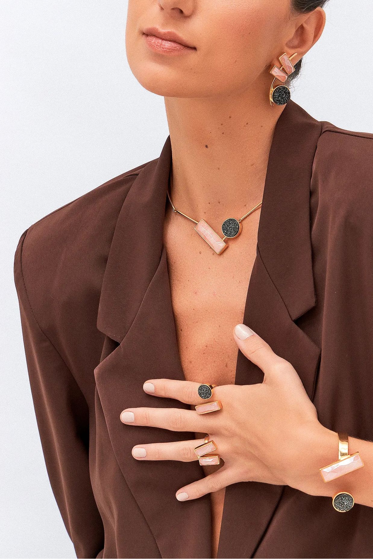 Anel Harmonie - Quartzo Rosa