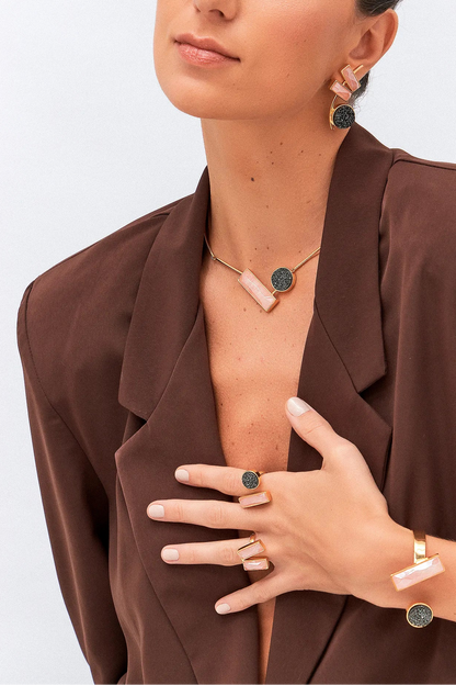 Anel Harmonie - Quartzo Rosa