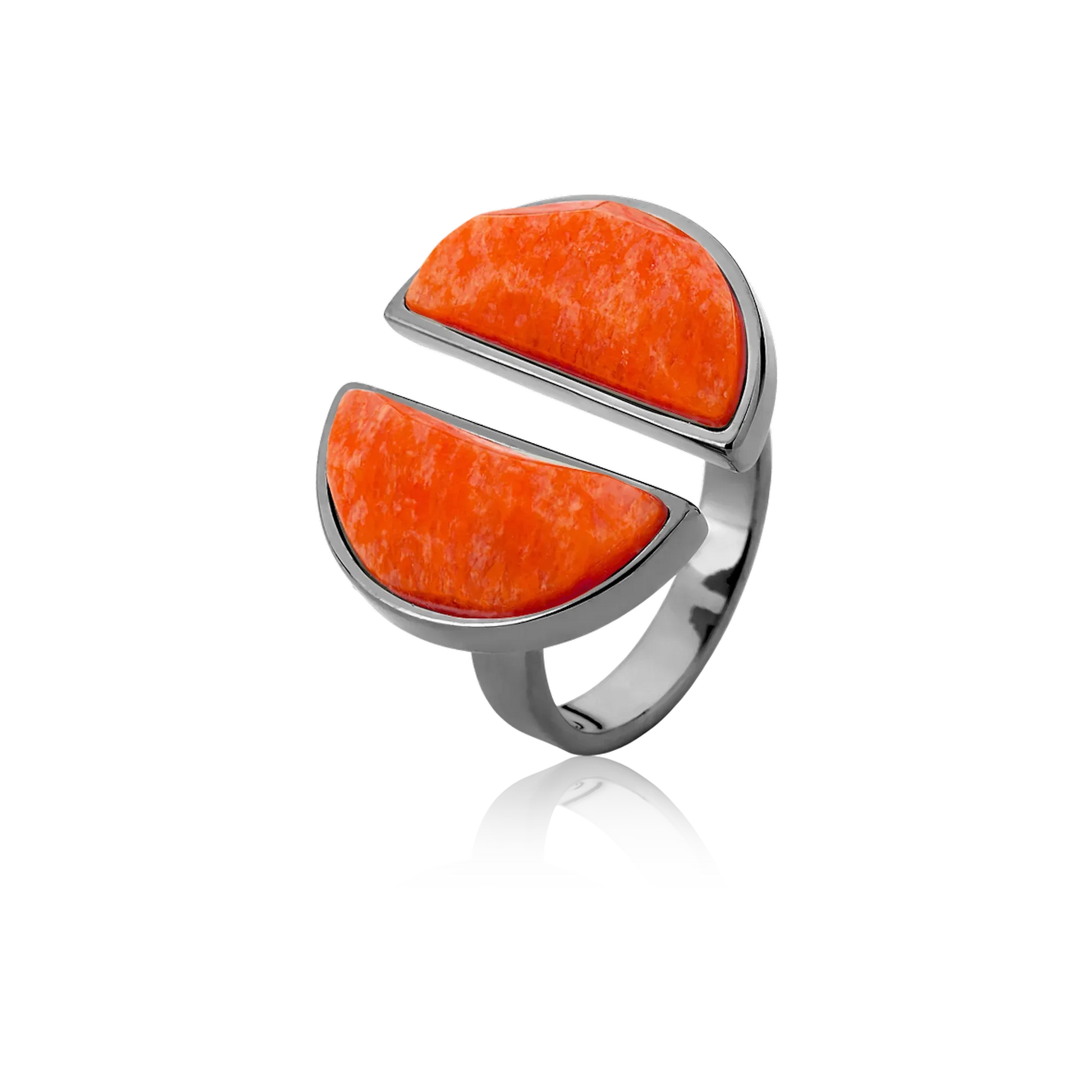 Anel Arco - Feldspato Laranja