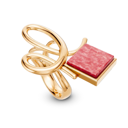 O Anel Esboço com Feldspato Vermelho em Banho de Ouro 18K traduz a união entre linhas e formas, em um desenho limpo e simbólico. A pedra quadrada de Feldspato Vermelho, que se equilibra de forma leve no traço orgânico da peça, simboliza energia e impulso. Sua estética combina o minimalismo da pedra com a fluidez do traço orgânico, garantindo um toque de modernidade e vitalidade à sua mão.