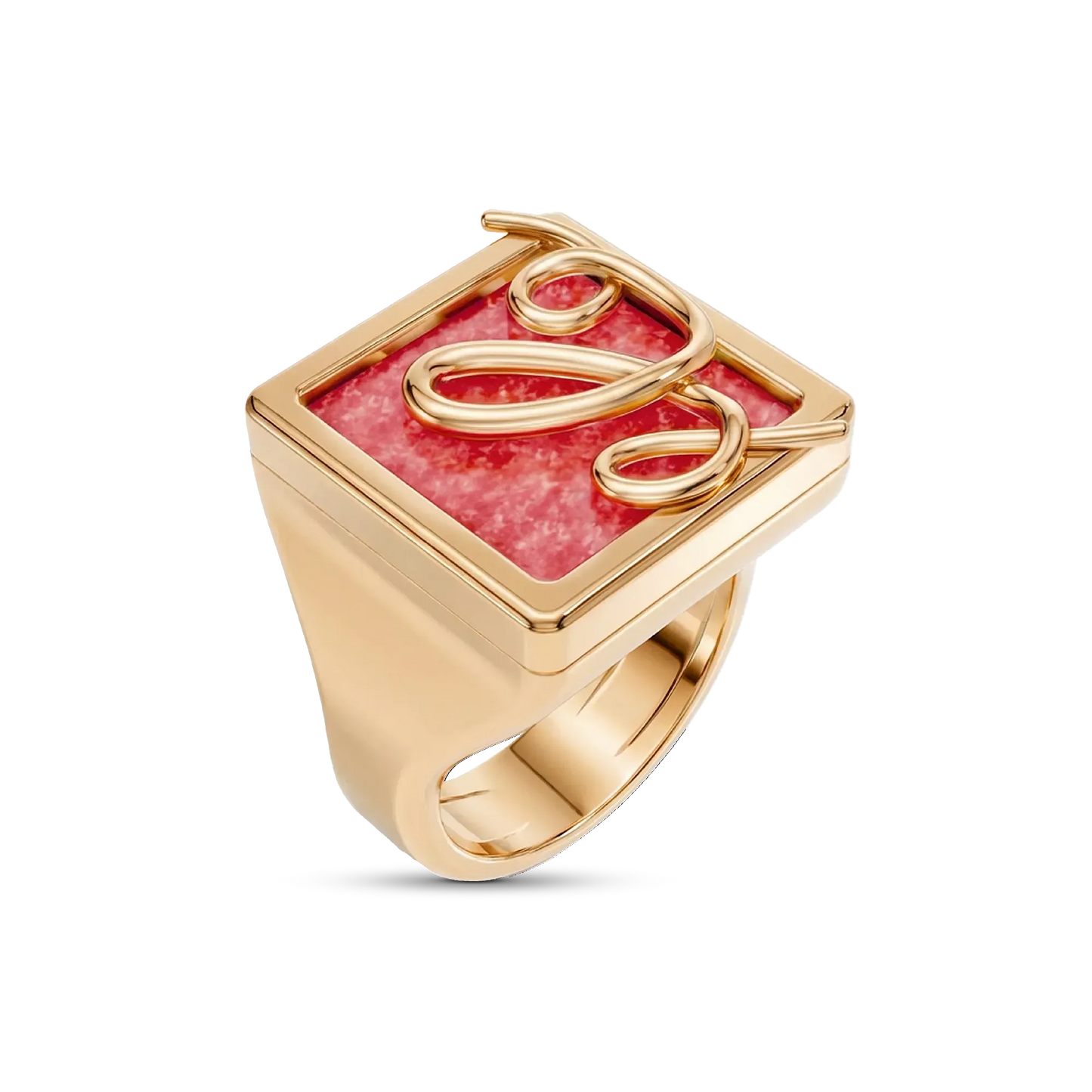 O Anel Forma com Feldspato Vermelho em Banho de Ouro 18K é um anel de mindinho moderno, destacando a pedra com um arrojado metal sobreposto. O Feldspato Vermelho simboliza energia e impulso, tornando-o ideal para quem busca vitalidade e força de vontade. Com seu design contemporâneo de linhas em metal sobre a pedra, esta joia é perfeita para expressar elegância e personalidade no seu dia a dia.