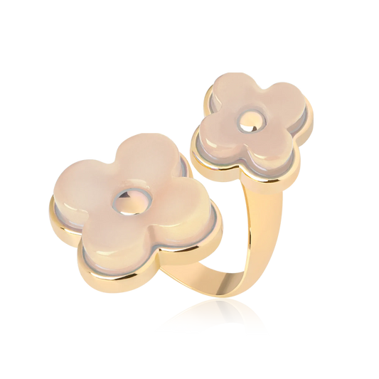 Anel Sensação - Ágata Branca