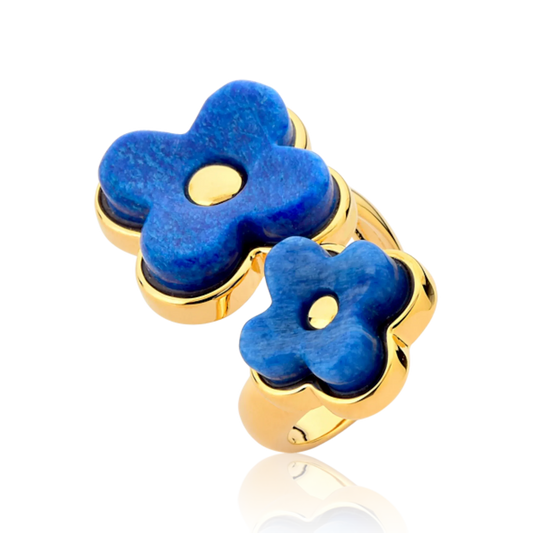 Anel Sensação - Feldspato Azul Anil