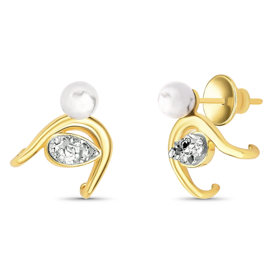 Use o Brinco Recomeço com Howlita Branca e Drusa Platina em Banho de Ouro 18K para acalmar a mente e despertar paz interior.