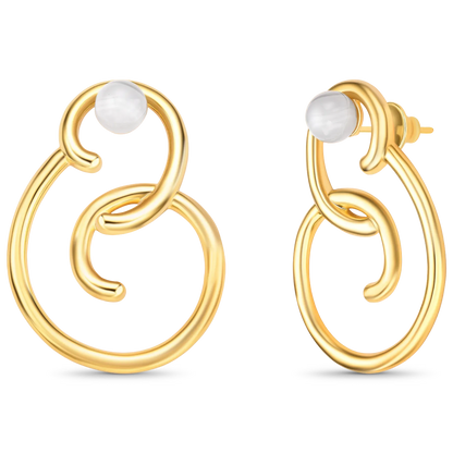 Use o Brinco Trajetos com Ágata Cinza Listrada em Banho de Ouro 18K para transformação e fortalecer sua intuição.