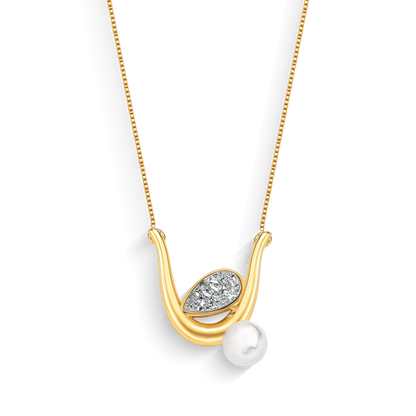 Use o Colar Recomeço com Howlita Branca e Drusa Platina em Banho de Ouro 18K para transformação e fortalecer sua intuição.