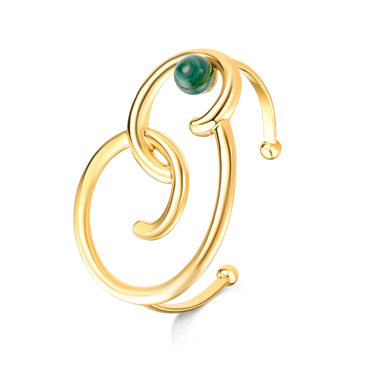 Use o Bracelete Trajetos com Malaquita em Banho de Ouro 18K para transformação e fortalecer sua intuição.