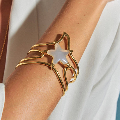 Bracelete Brisa - Ágata Branca Semijoias de luxo e design exclusivo