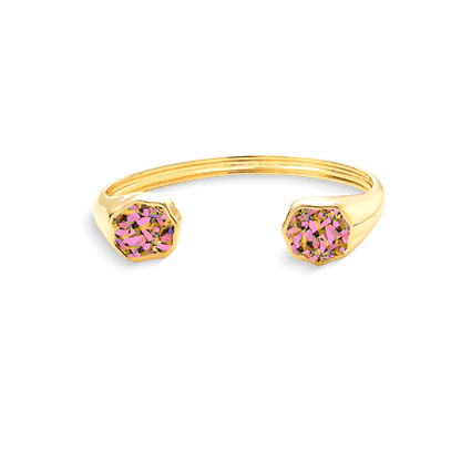 Bracelete Flora - Drusa Multicolorida Semijoias de luxo e design exclusivo