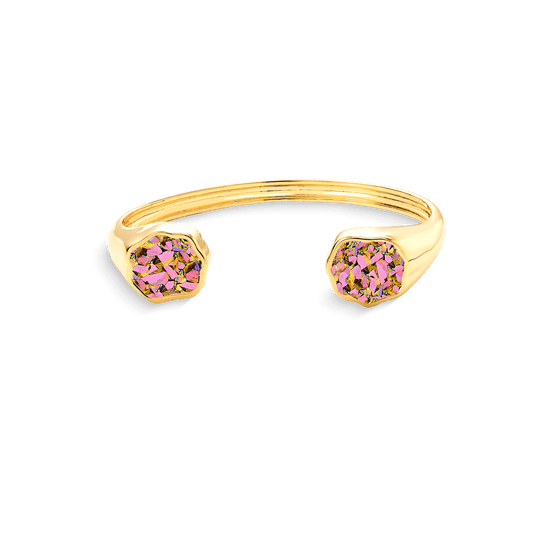 Bracelete Flora - Drusa Multicolorida Semijoias de luxo e design exclusivo