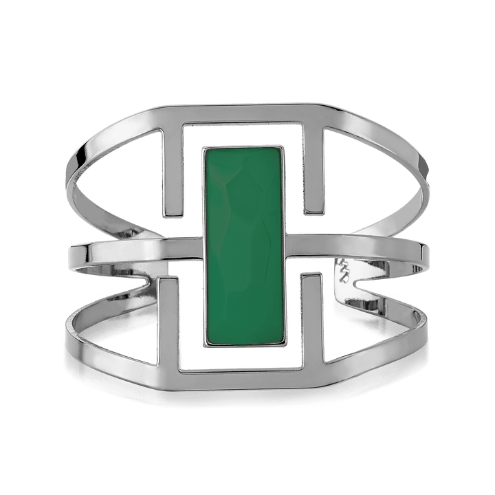 Bracelete Ópera - Ágata Verde Semijoias de luxo e design exclusivo
