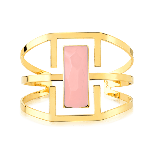 Bracelete Ópera - Quartzo Rosa Semijoias de luxo e design exclusivo