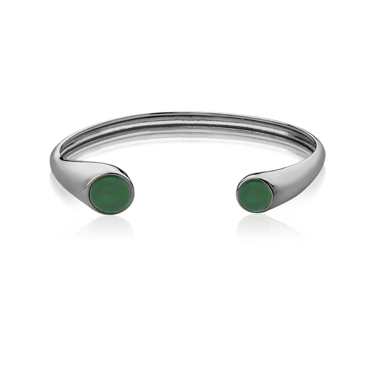 Bracelete Pocket Ball - Ágata Verde Semijoias de luxo e design exclusivo