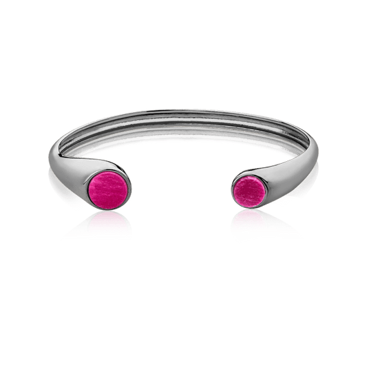 Bracelete Pocket Ball - Feldspato Rosa Pink Semijoias de luxo e design exclusivo