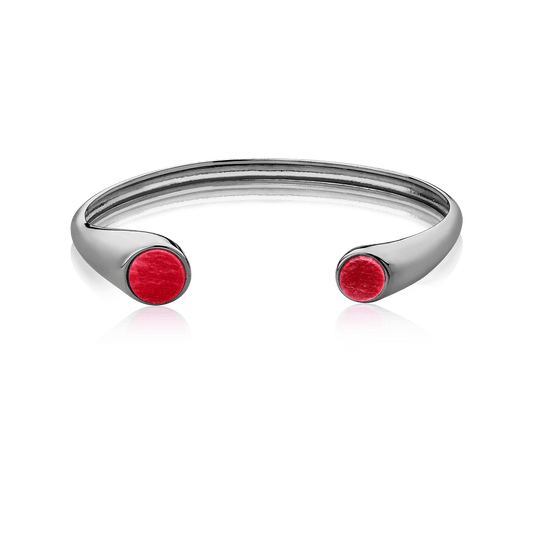 Bracelete Pocket Ball - Feldspato Vermelho Semijoias de luxo e design exclusivo
