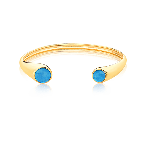 Bracelete Pocket Ball - Howlita Turquesa Semijoias de luxo e design exclusivo