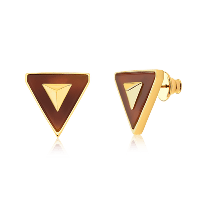 Brinco Belli - Ágata Vermelha Semijoias de luxo e design exclusivo