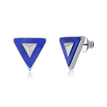 Brinco Belli - Quartzo Azul Anil Semijoias de luxo e design exclusivo