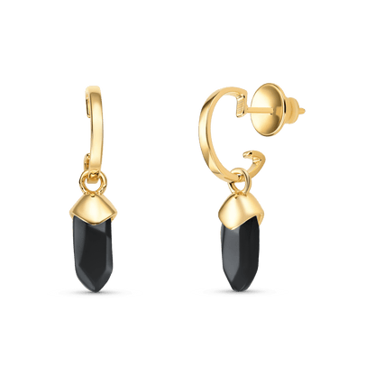 Brinco Bruma - Obsidiana Semijoias de luxo e design exclusivo