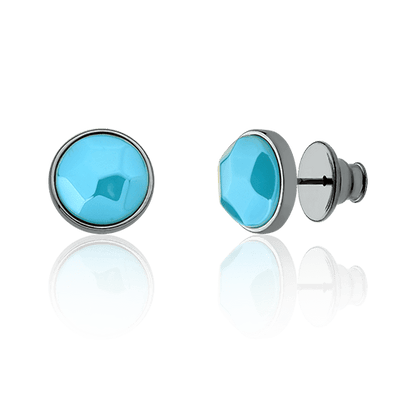 Brinco Classic - Ágata Azul Céu Semijoias de luxo e design exclusivo