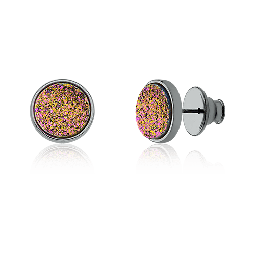 Brinco Classic - Drusa Multicolorida Semijoias de luxo e design exclusivo