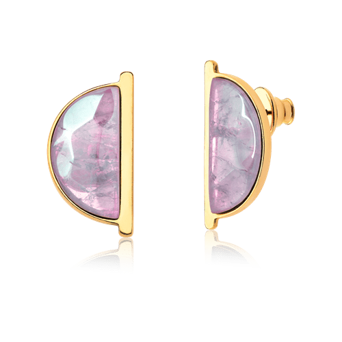 Brinco Escudo - Ametista Semijoias de luxo e design exclusivo