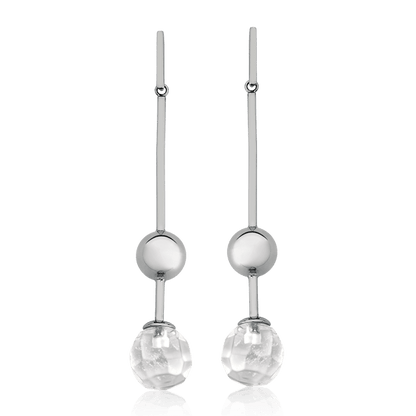 Brinco Fascínio - Cristal de Rocha Semijoias de luxo e design exclusivo