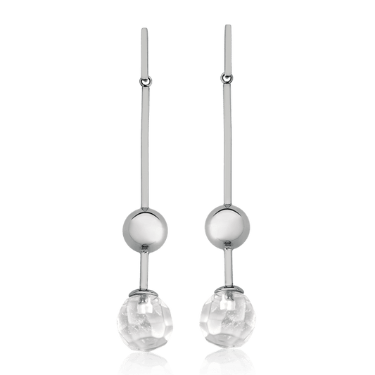 Brinco Fascínio - Cristal de Rocha Semijoias de luxo e design exclusivo