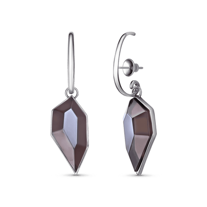 Brinco Impulso - Quartzo Fumê Semijoias de luxo e design exclusivo