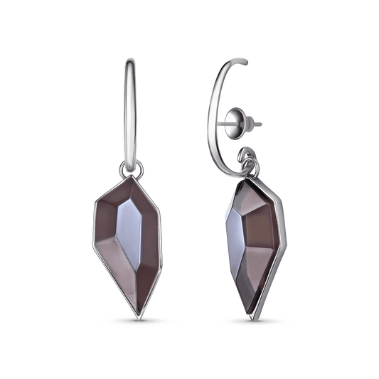 Brinco Impulso - Quartzo Fumê Semijoias de luxo e design exclusivo