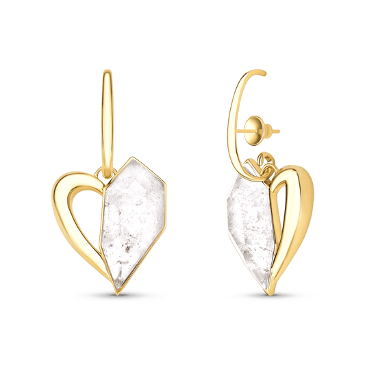 Brinco Intensa - Cristal de Rocha Semijoias de luxo e design exclusivo