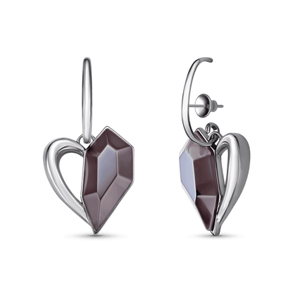 Brinco Intensa - Quartzo Fumê Semijoias de luxo e design exclusivo