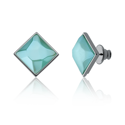 Brinco Lírio - Ágata Azul Céu Semijoias de luxo e design exclusivo