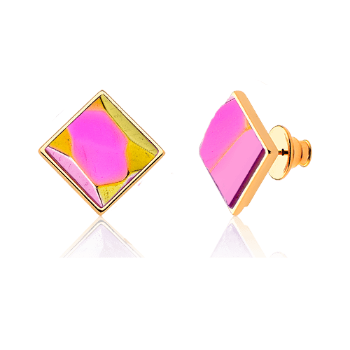 Brinco Lírio - Cristal Multicolorido Semijoias de luxo e design exclusivo