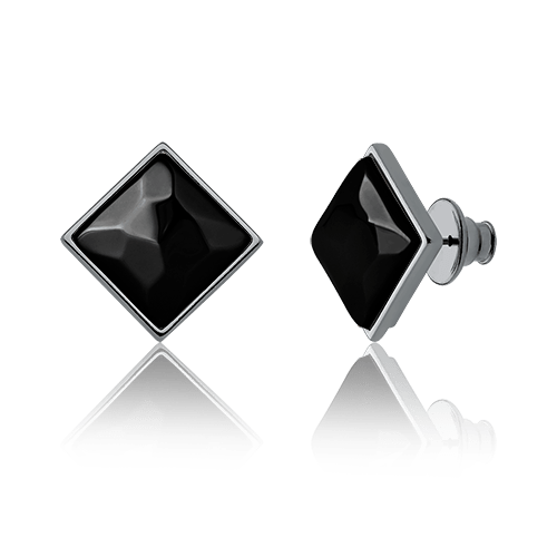 Brinco Lírio - Obsidiana Negra Semijoias de luxo e design exclusivo